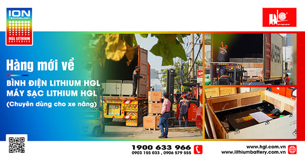 Bình điện lithium và máy sạc lithium HGL chính hãng | Hàng mới về